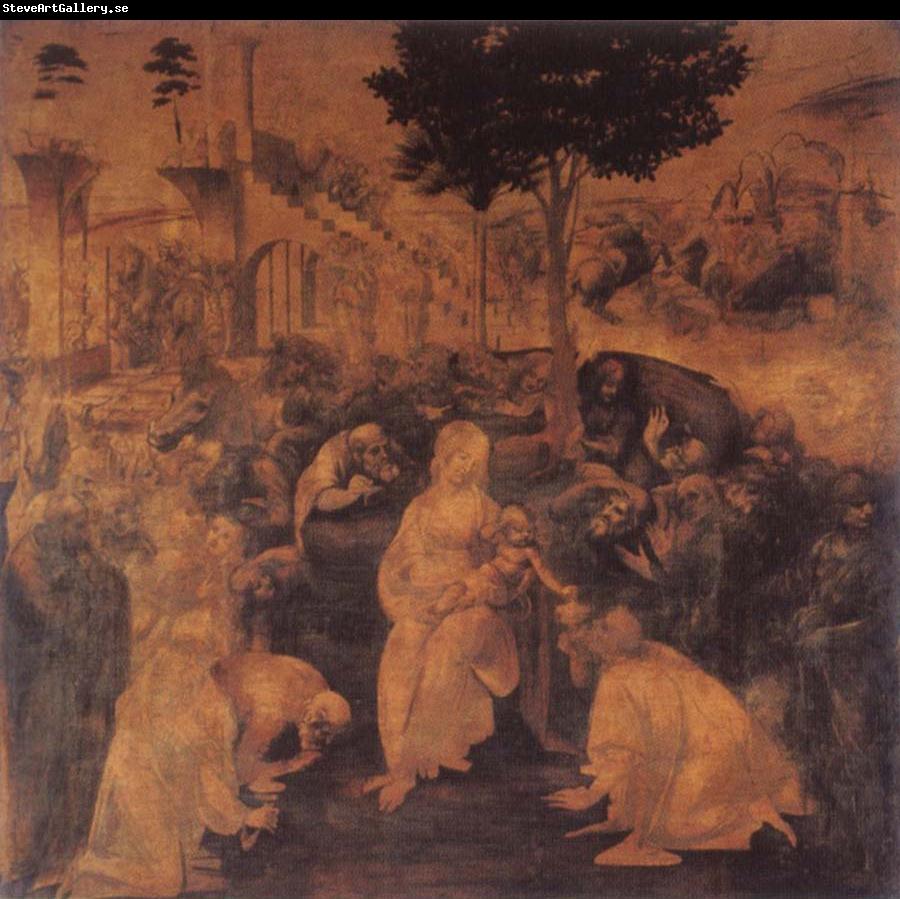  Leonardo  Da Vinci Adoration of the Magi